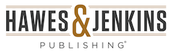 The Hawes and Jenkins Logo consisting of the words "Hawes and Jenkins" with two gold lines, one above the words and one below. The word publishing is below the bottom gold line and has slightly more kerning.